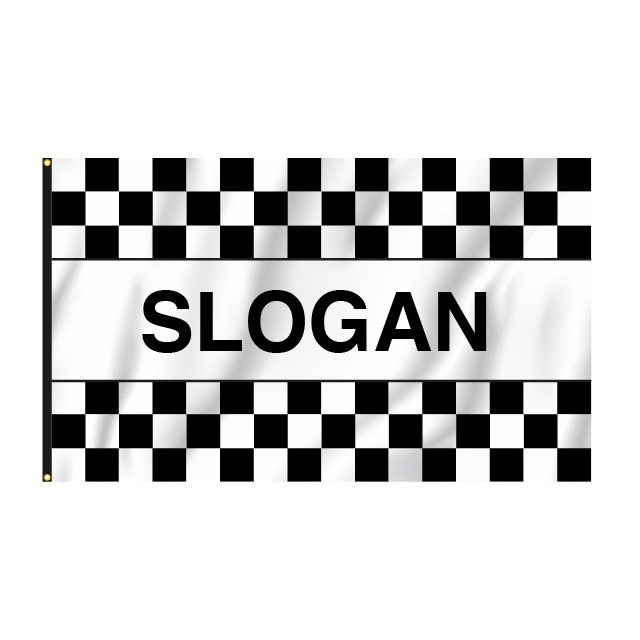 3x5 Race Style Horizontal Message Flag