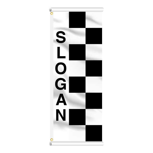 8x3 Race Style Sleeved Message Flag - Single Sided