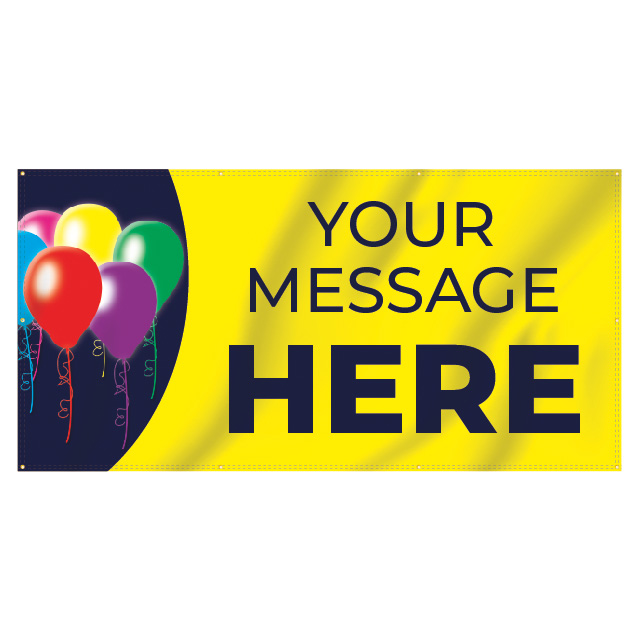 Party Balloons Banner