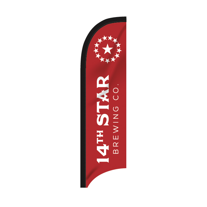 Medium Single Sided Tail Feather - Flag Only