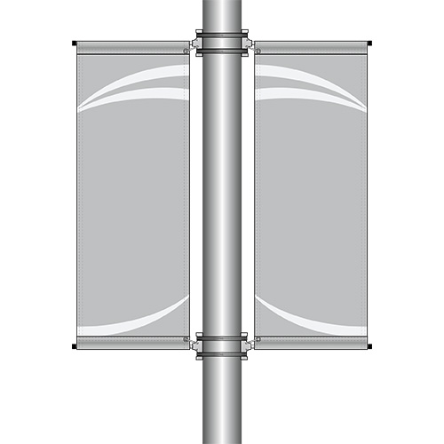 Double Pole Banner Bracket Kit