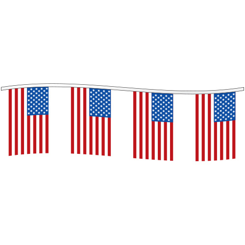 Poly Style American Flag Lines